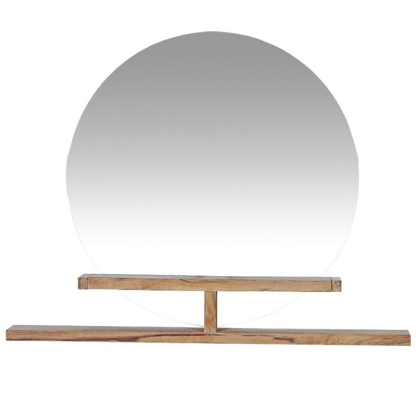 Badmöbel Set Laxa Teak Massivholz - Breite vom Unterschrank: 120 cm - Breite vom Spiegel: 120 cm - S